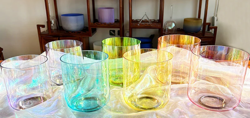 CSB-69 - Cosmic Aurora Crystal Singing Bowl set.