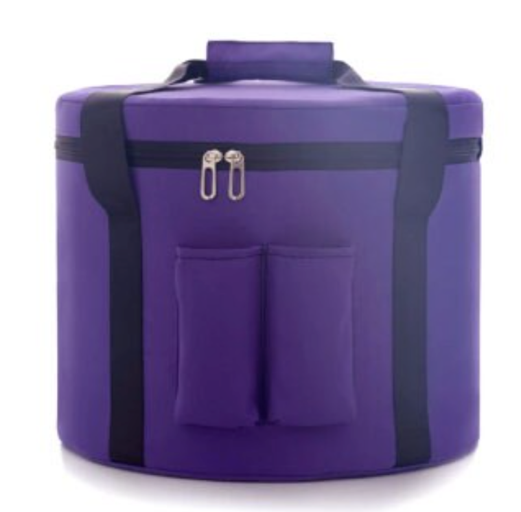 CSB-117 - 10 - 12 inch Purple Canvas Bag for Quartz Crystal Singing Bowl carrier