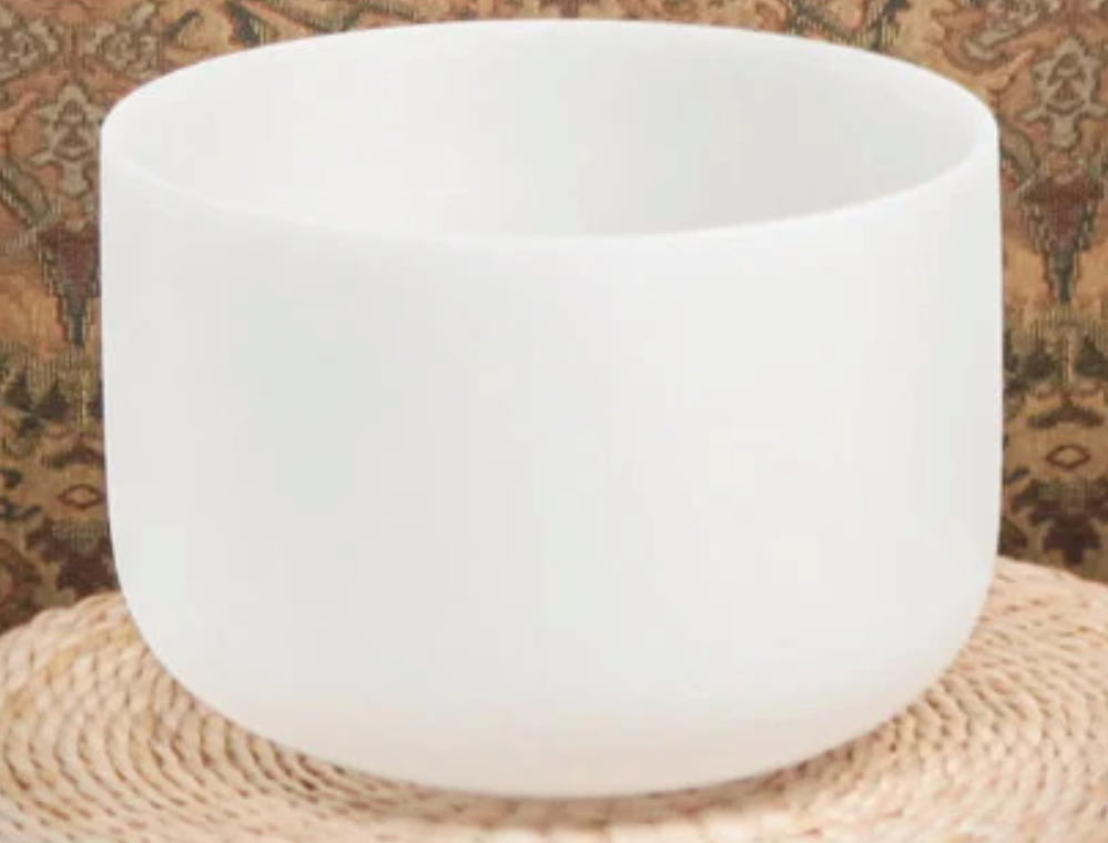10 Inch 432hz Perfect Pitch Chakra Frosted Crystal Singing Bowl