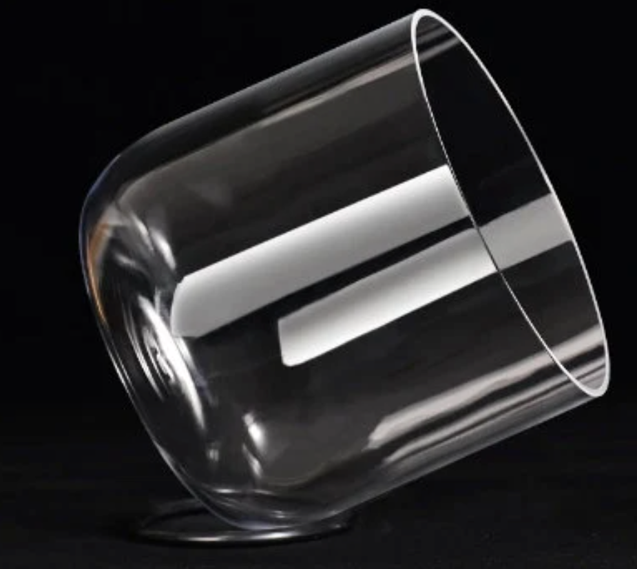 CSB-26 - 6 Inch Natural Alchemy Clear Quartz Crystal Singing Bowl for Sound Healing with Free Mallet and O-ring