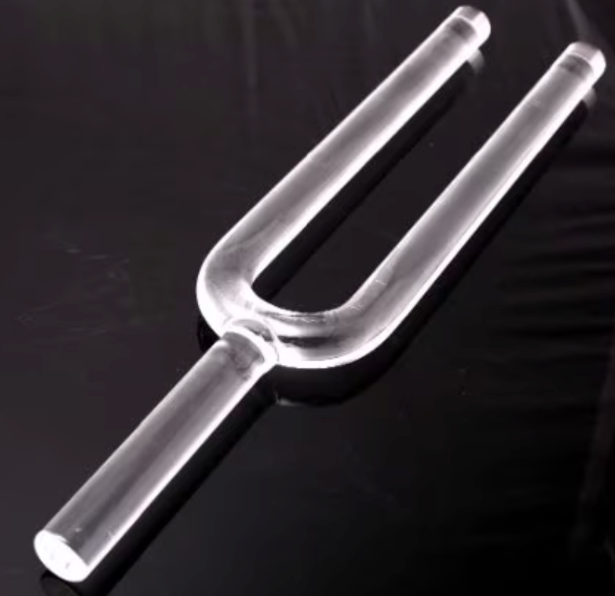 CSB-29 - 432Hz - 16mm Clear Quartz Crystal Singing Tuning Fork for Sound Healing and Meditation