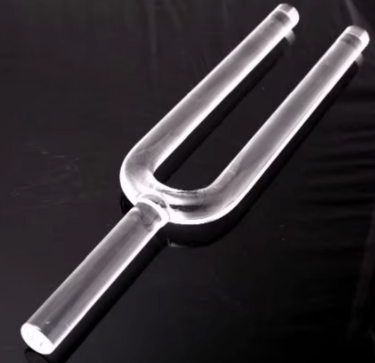 CSB-29 - 432Hz - 16mm Clear Quartz Crystal Singing Tuning Fork for Sound Healing and Meditation