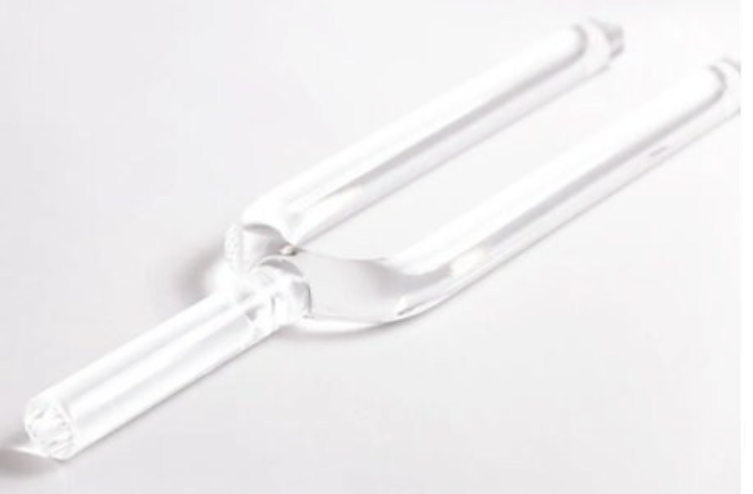 CSB-29 - 432Hz - 16mm Clear Quartz Crystal Singing Tuning Fork for Sound Healing and Meditation