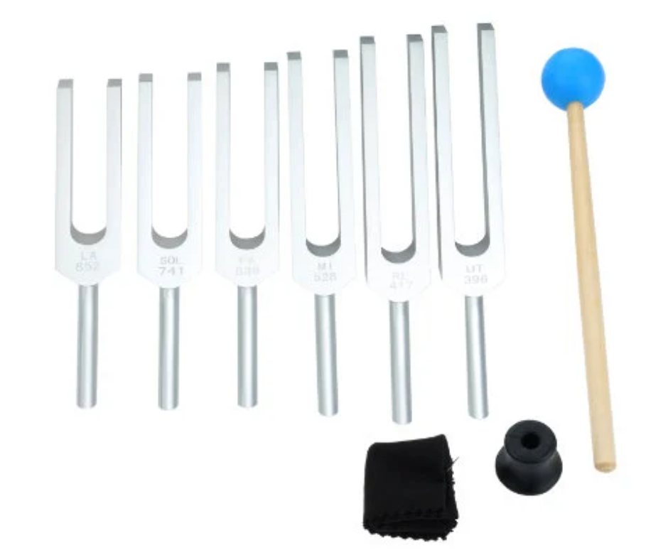 CSB-45 - 6 pcs Solfeggio Tuning Forks Set.