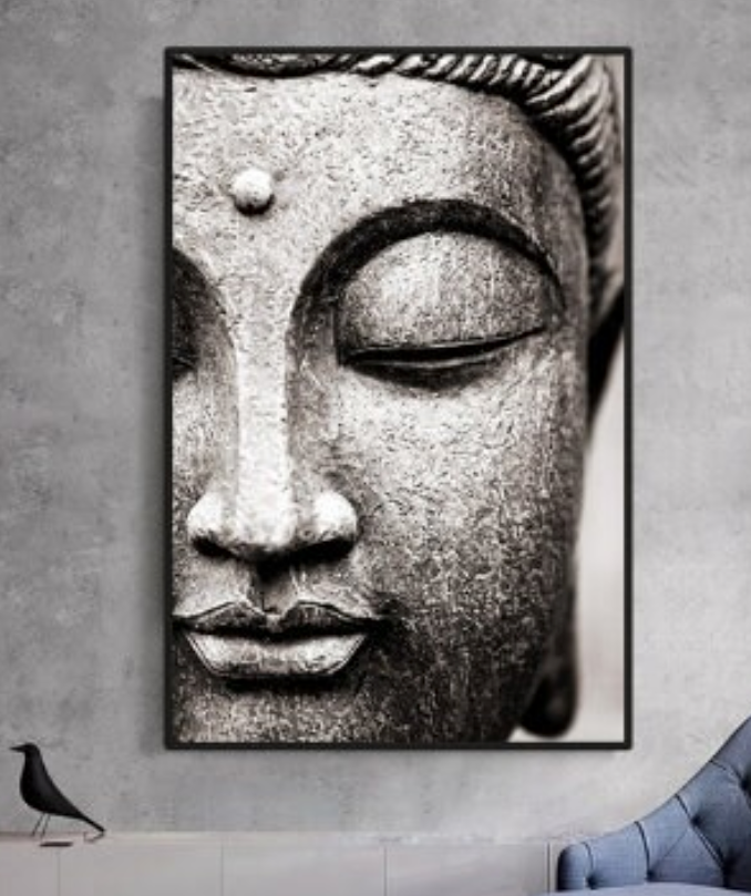 CBS-50 - Abstract Buddha Poster Wall Art Canvas