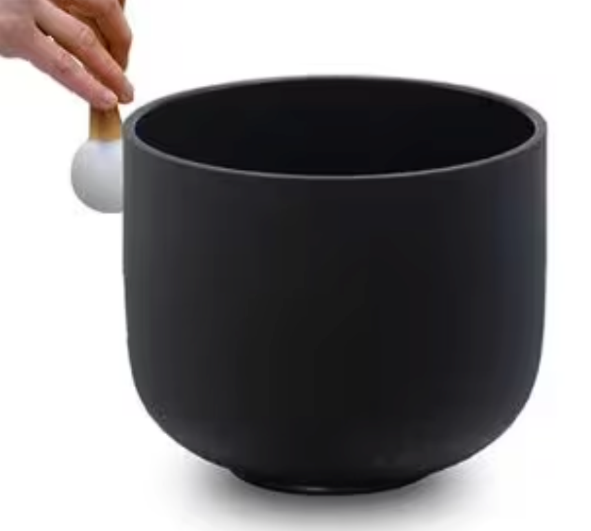 CSB-58 - 7-12 inch Black Coloured Quartz Crystal Singing Bowl Set