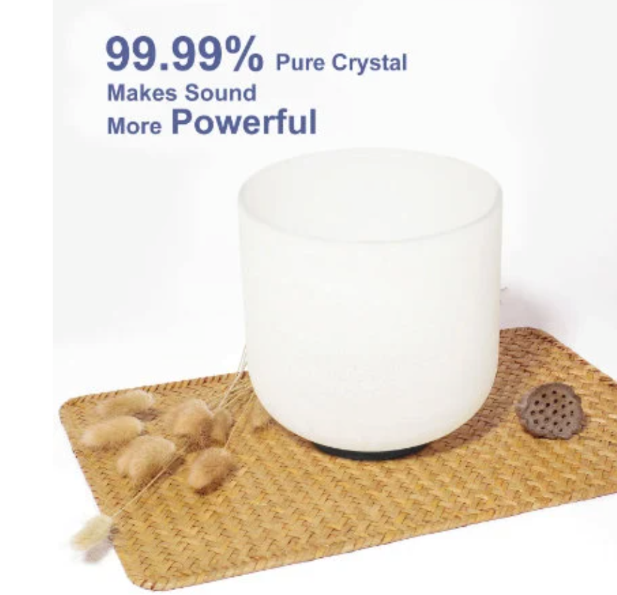 CSB-94 - 6 Inch Frosted Quartz Crystal Singing Bowl