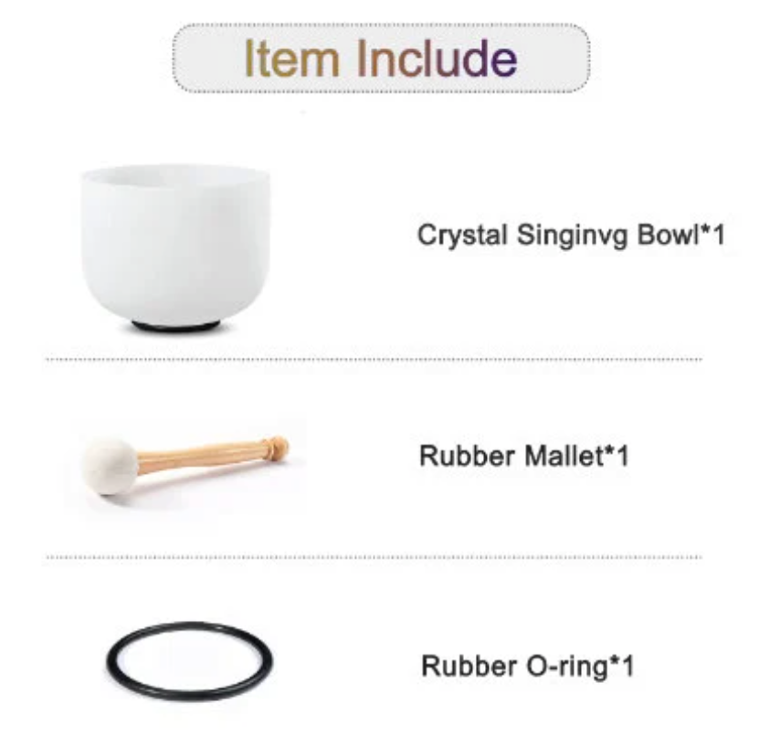 CSB-94 - 6 Inch Frosted Quartz Crystal Singing Bowl
