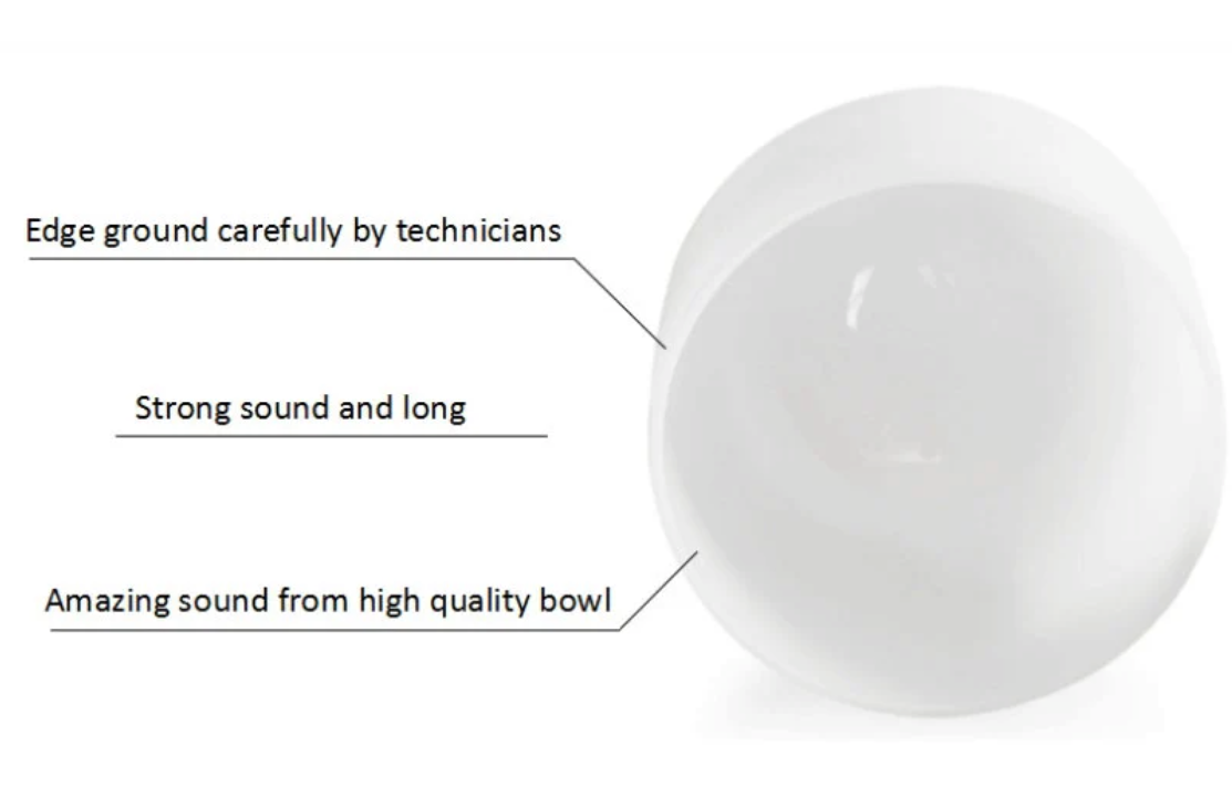 CSB-94 - 6 Inch Frosted Quartz Crystal Singing Bowl