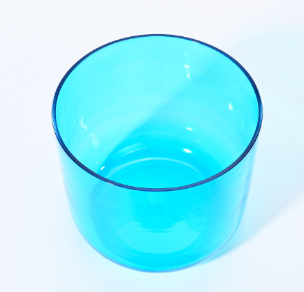 CSB-97 - 6 Inch Blue Alchemy Clear Quartz Crystal Singing Bowl