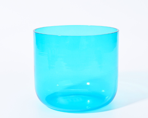 CSB-97 - 6 Inch Blue Alchemy Clear Quartz Crystal Singing Bowl