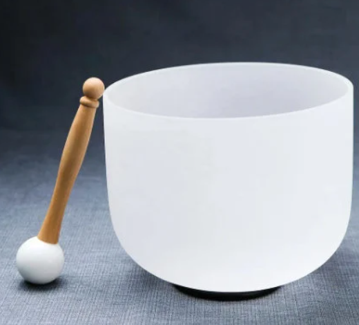 CSB-101 - 8 Inch C Note, Root Chakra, 432Hz Quartz Crystal Singing Bowl