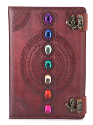 Weekly Planner Notebook Chakra Gemstone Leather Work Study Plan Notepad Journal Notebook Stationery